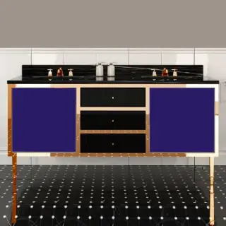 3, Комплект мебели, напольный, Цвет: blue violet/deep black/oro