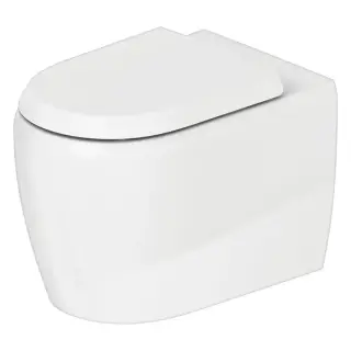 Унитаз 39х60см., напольный, безободковый, HygieneGlaze , цвет: белый