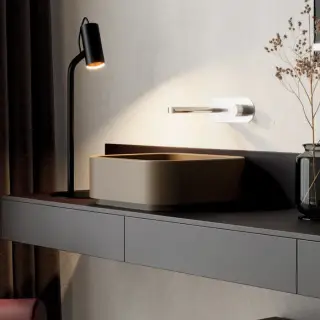 Раковина квадратная 40х40см, накладная, без отв., цвет: nocciola matte