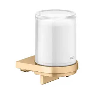 Дозатор для жидкого мыла, подвесной, цвет: brushed brass