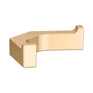 Крючок, подвесной, двойной, цвет: brushed brass