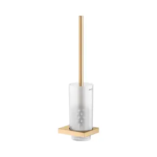 Туалетный ёршик, подвесной, цвет: brushed brass
