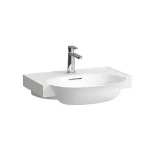 Раковина 60х48х16.5 см, 1 отв., накладная, с переливом, цвет: белый