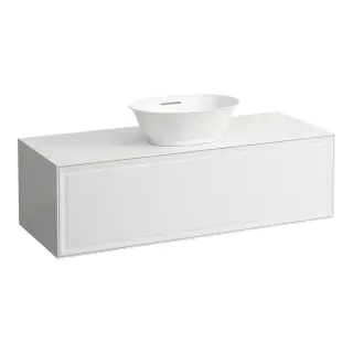 Тумба с раковиной, 117.5x45.5x34.5см, 1 ящиком, подвесная, цвет: белый глянец