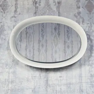 Зеркало в керамической раме с подсветкой LED 50х8х70см, цвет: белый глянцевый