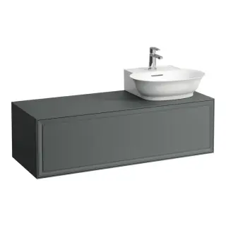 Тумба с раковиной, DX, 117.5х45.5х34.5см, 1 ящик, подвесная, цвет: серый