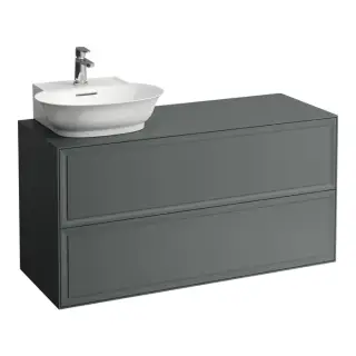Тумба с раковиной, SX, 117.5х45.5х60см, 2 ящика, подвесная, цвет: серый