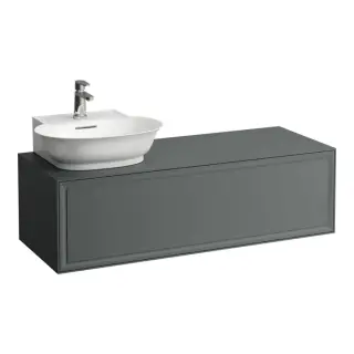 Тумба с раковиной, SX, 117.5х45.5х34.5см, 1 ящик, подвесная, цвет: серый