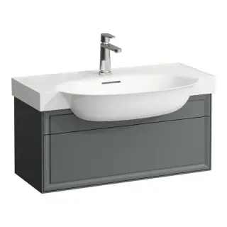 Тумба с раковиной, 77.5x31.5x34.5см, 1 ящик, подвесная, цвет: серый