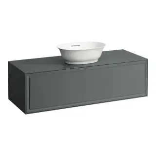 Тумба с раковиной, 117.5x45.5x34.5см, 1 ящиком, подвесная, цвет: серый