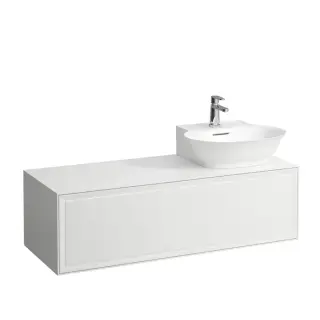 Тумба с раковиной, DX, 117.5x45.5x34.5см, 1 ящик, подвесная, цвет: белый глянцевый
