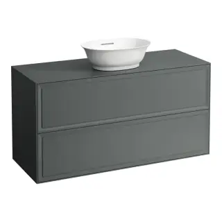 Тумба с раковиной, 117.5х45.5х60см, 2 ящика, подвесная, цвет: серый