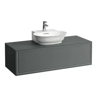 Тумба с раковиной, 117.5x45.5x34.5см, 1 ящик, подвесная, цвет: серый