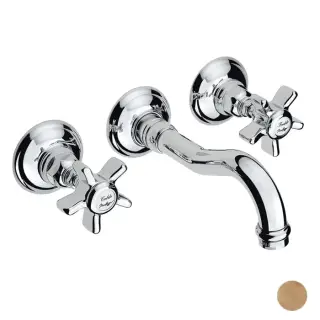 Смеситель для раковины, настенный, цвет: Bronze Plated