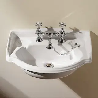 Раковина 54х38 см, 2 отв., цвет: белый