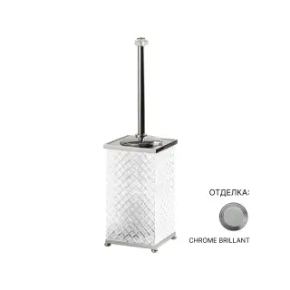 Ершик туалетный Cristal&Bronze CRISTAL TAILLE “LOSANGE” LISSE FS09P-A1-690 хрусталь/хром
