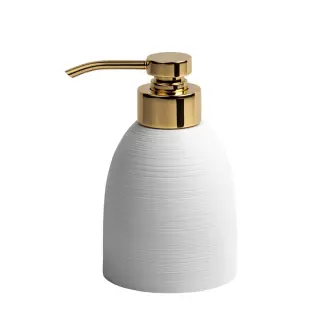 Дозатор Cristal&Bronze HÉMISPHÈRE FS13-D1-631 белый Лиможский фарфор/золото