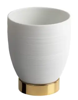 Стакан Cristal&Bronze HÉMISPHÈRE FS13-D1-610 белый Лиможский фарфор/золото