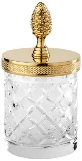 Контейнер d.8*h15 Clear crystal/Polished Soft Gold C13