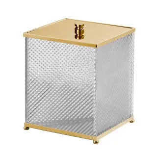 Корзина Cristal&Bronze INFINI FS14-D1-670 прозрачный хрусталь с огранкой Infini/золото
