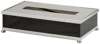 Контейнер для салфеток Cristal&Bronze OBSIDIENNE LISSE FS11P-A1-661 Obsidienne lisse/POLISHED CHROME