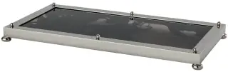 Поднос предметный 31*16 Obsidienne lisse/POLISHED CHROME