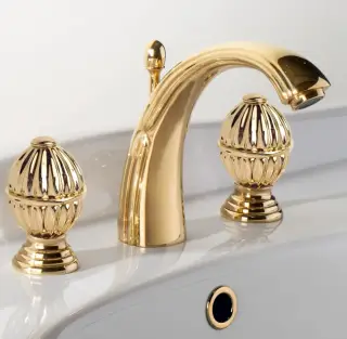 Смеситель для раковины Cristal&Bronze MANDOLINE METAL C71-C13-1301 Polished Soft Gold