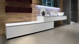 Тумба подвесная терракотовая
