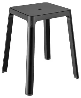 Стульчик для ванной KEUCO AXESS 35082 370037 цвет Чёрный матовый/Чёрный