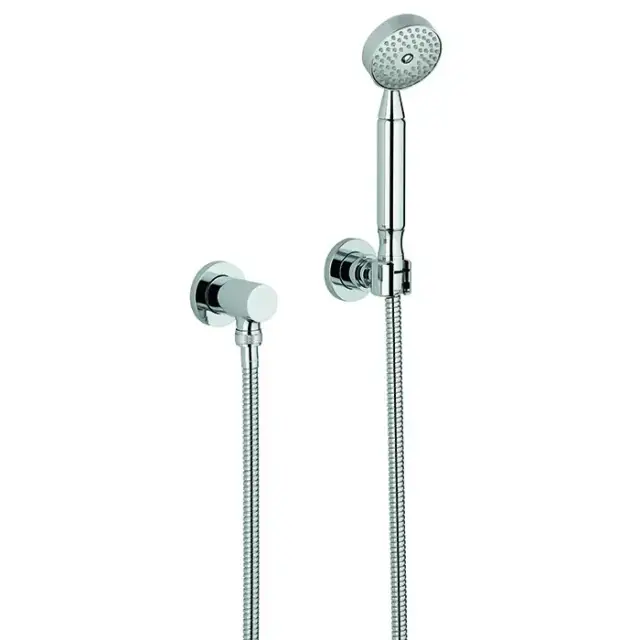 THG Paradise Душевой комплект с ручным душем, шланг 1500 мм., держатель и подвод воды, цвет: хром