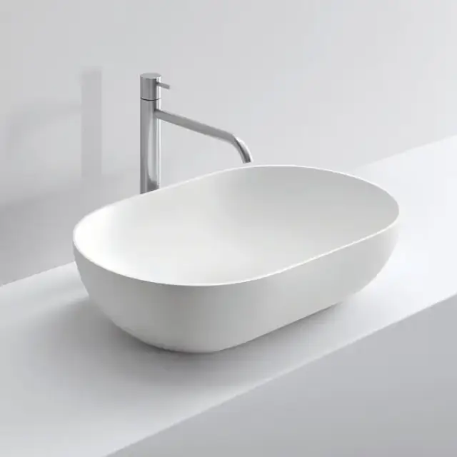 NOORTH milldue edition Раковина 63х40х15 см, без отв., накладная, цвет: белый