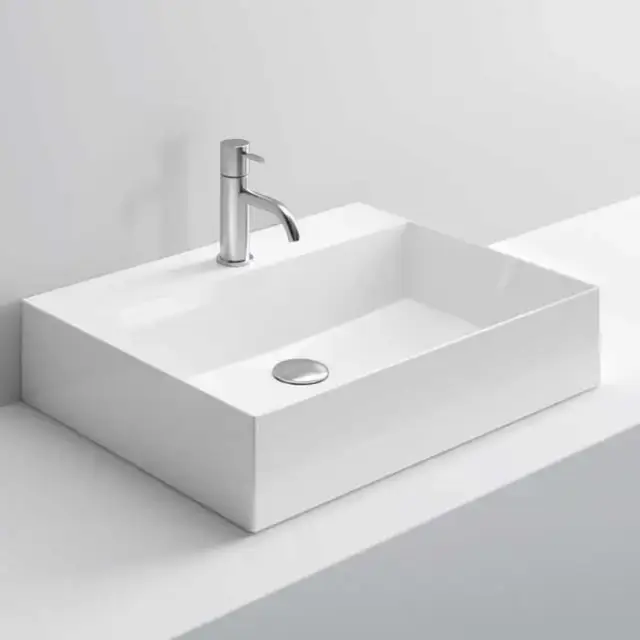 NOORTH milldue edition Раковина 60х45х12.5 см, 1 отв., накладная, цвет: белый