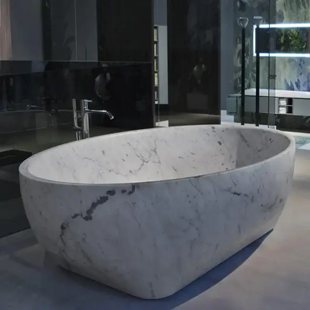 Antonio Lupi Solidea Ванна отдельностоящая 210х130х50см, из натурального камня, цвет: Pietra Stone Grey