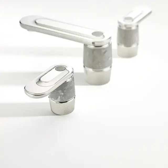 THG CORVAIR A MANETTES FIOR DI BOSCO Смеситель для раковины на 3 отверстия, с донным клапаном, цвет: хром