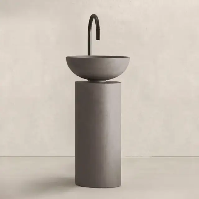 Noorth milldue edition SABA 45 Раковина напольная &Oslash;45x90см, слив в пол, без отв., цвет: Antracite