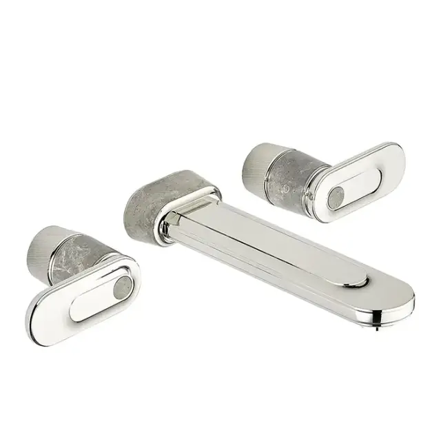 THG CORVAIR A MANETTES FIOR DI BOSCO Смеситель для раковины настенный, c 2 вентилями, внешняя часть, цвет: хром