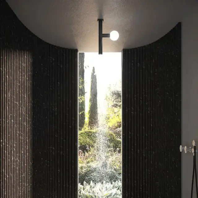 Antonio Lupi Apollo Верхний душ &Oslash;45 мм., с LED подсветкой, потолочный монтаж, цвет: черный матовый