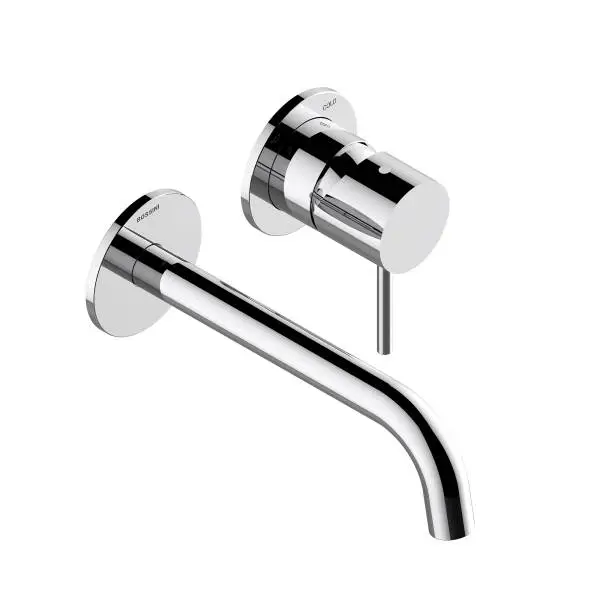 Bossini Teo Line Смеситель встраиваемый для раковины, излив 18,5 см, цвет: хром