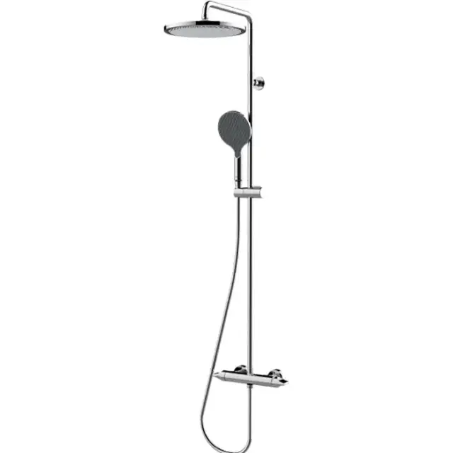 Bossini Apice Стойка для душа с однорычажным смесителем, верхним душем &Oslash;280 мм., ручным душем и шлангом 1500 мм., цвет: белый матовый