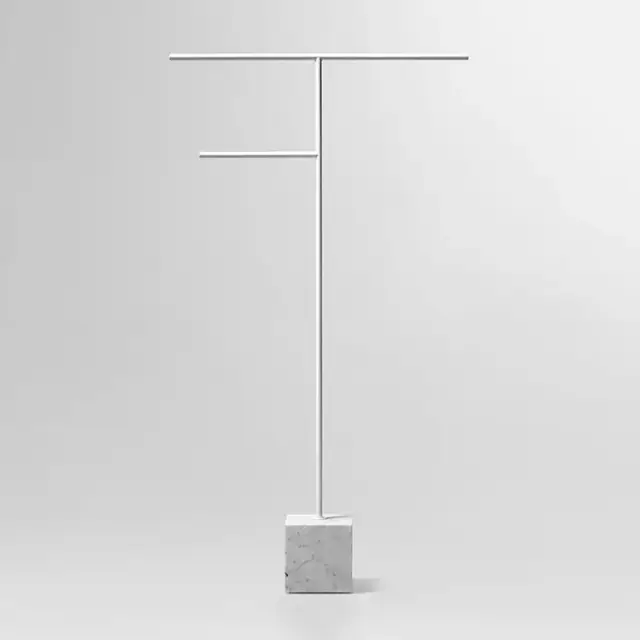 Antonio Lupi Bivio Полотенцедержатель, напольный, база из мрамора Carrara satinato, цвет: Bianco opaco