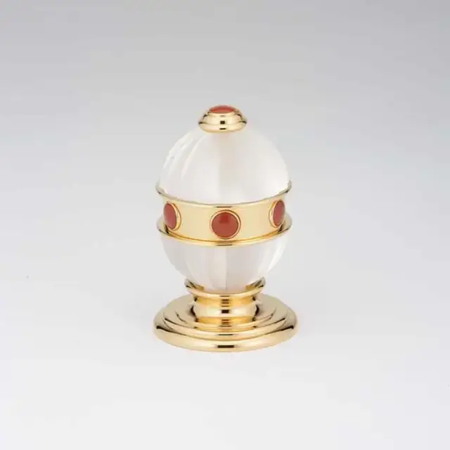 THG Amboise Jaspe rougе Вентиль смесителя для раковины, вставки красная яшма, цвет: полированное золото