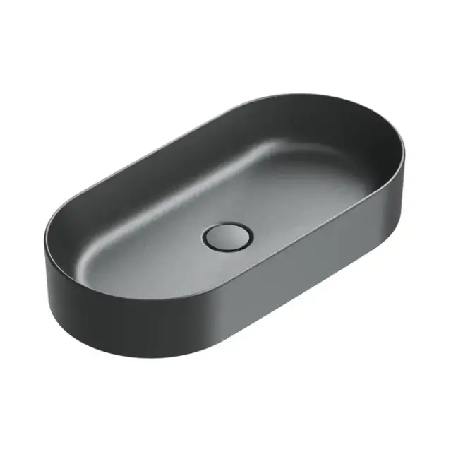 Catalano Zero Раковина 70х35см, накладная, без отв., без перелива, цвет: черный матовый