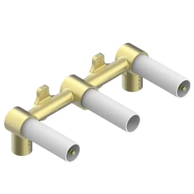 THG Встраиваемая часть смесителя настенного на 3 отверстия для ручек-рычагов