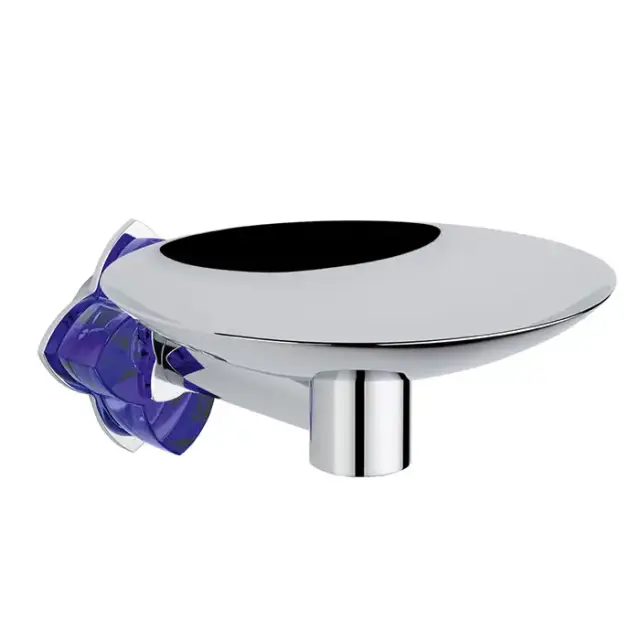 THG Petale De Cristal Bleu Мыльница металлическая &oslash;150 мм., подвесная, цвет: хром