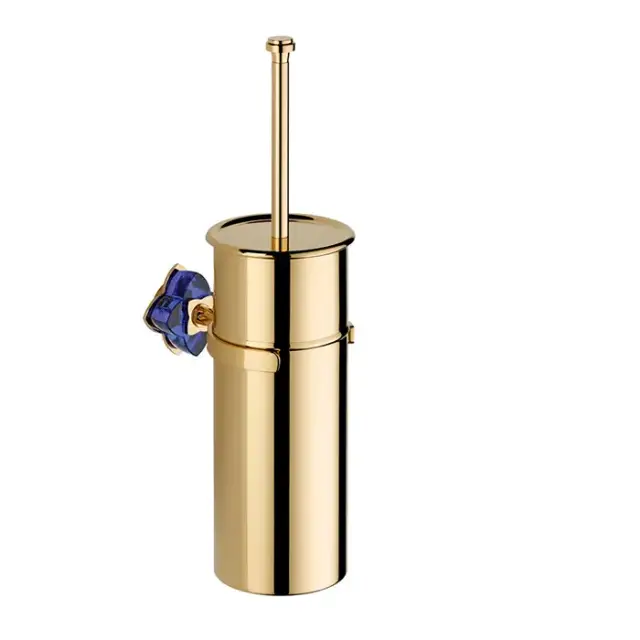 THG Petale De Cristal Bleu Ёршик для унитаза, подвесной, цвет: полированное золото