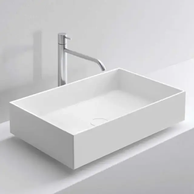 NOORTH milldue edition Раковина 63х38х12.2 см, без отв., накладная, цвет: белый