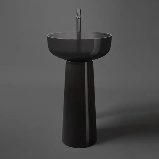 Antonio Lupi Albume Раковина 48х65 см, без отв., на пьедестале, Cristalmood, цвет: Fume