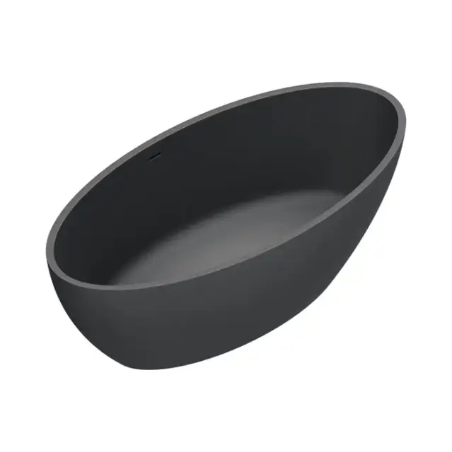 Catalano Solid Ванна отдельностоящая 165x80хh52см, с переливом, сифон в комплекте, цвет: черный матовый