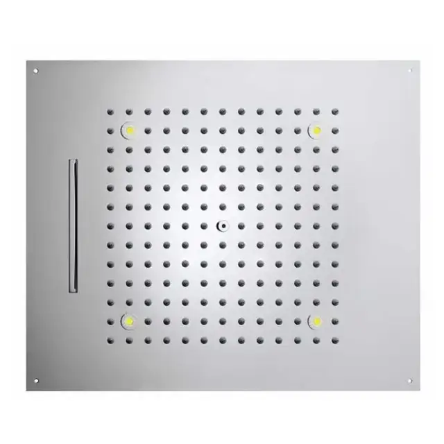 BOSSINI DREAM/2 Верхний душ 570 x 470 мм, с 4 LED RGB, 2 режима (дождь, каскад), блок питания/управления, Cromoterapia, цвет: никель шлифованный