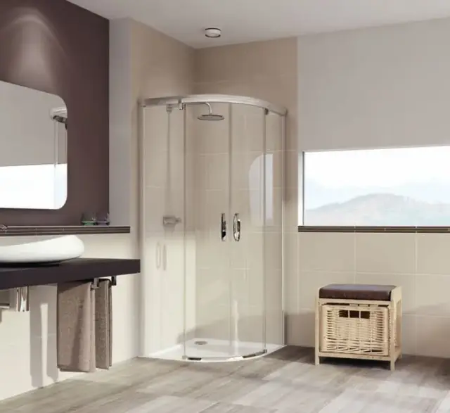 Ограждение в нишу HUPPE Aura elegance 402422.092.321 профиль - хром глянцевый (092) / стекло прозрачное (321)